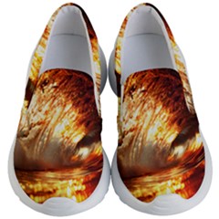 Wave Art Mood Water Sea Beach Kids Lightweight Slip Ons