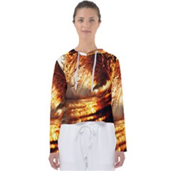 Wave Art Mood Water Sea Beach Women s Slouchy Sweat