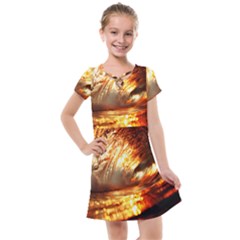 Wave Art Mood Water Sea Beach Kids  Cross Web Dress