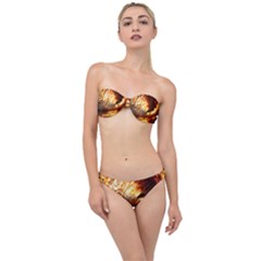 Wave Art Mood Water Sea Beach Classic Bandeau Bikini Set