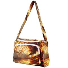 Wave Art Mood Water Sea Beach Front Pocket Crossbody Bag by Maspions