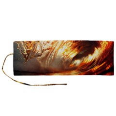 Wave Art Mood Water Sea Beach Roll Up Canvas Pencil Holder (m) by Maspions