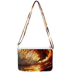 Wave Art Mood Water Sea Beach Double Gusset Crossbody Bag