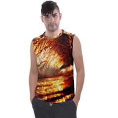 Wave Art Mood Water Sea Beach Men s Regular Tank Top