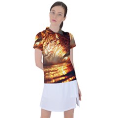 Wave Art Mood Water Sea Beach Women s Polo T-shirt