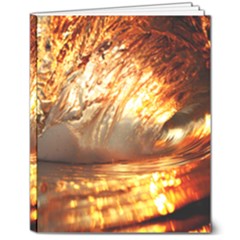 Wave Art Mood Water Sea Beach 8  X 10  Hardcover Notebook