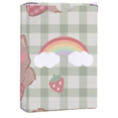 Bear Cartoon Pattern Strawberry Rainbow Nature Animal Cute Design Playing Cards Single Design (rectangle) With Custom Box by Bedest