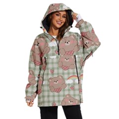 Bear Cartoon Pattern Strawberry Rainbow Nature Animal Cute Design Women s Ski And Snowboard Waterproof Breathable Jacket by Bedest