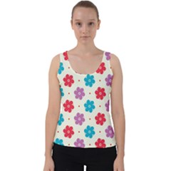 Abstract Art Pattern Colorful Artistic Flower Nature Spring Velvet Tank Top by Bedest