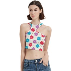 Abstract Art Pattern Colorful Artistic Flower Nature Spring Cut Out Top by Bedest