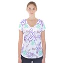 Fish Lilies Sea Aquatic Flowers Algae Bubble Animal Wildlife Nature Ocean Short Sleeve Front Detail Top View1