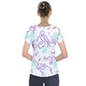 Fish Lilies Sea Aquatic Flowers Algae Bubble Animal Wildlife Nature Ocean Short Sleeve Front Detail Top View2