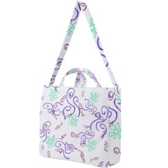 Fish Lilies Sea Aquatic Flowers Algae Bubble Animal Wildlife Nature Ocean Square Shoulder Tote Bag