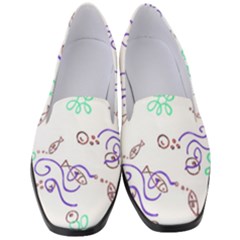 Fish Lilies Sea Aquatic Flowers Algae Bubble Animal Wildlife Nature Ocean Women s Classic Loafer Heels by Bedest