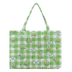 Frog Cartoon Pattern Cloud Animal Cute Seamless Medium Tote Bag by Bedest