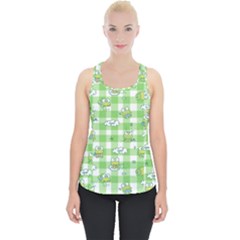 Frog Cartoon Pattern Cloud Animal Cute Seamless Piece Up Tank Top by Bedest