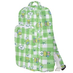 Frog Cartoon Pattern Cloud Animal Cute Seamless Double Compartment Backpack