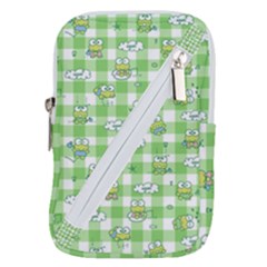 Frog Cartoon Pattern Cloud Animal Cute Seamless Belt Pouch Bag (large) by Bedest