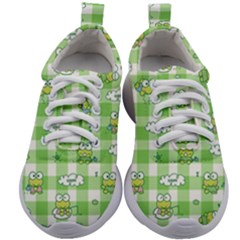 Frog Cartoon Pattern Cloud Animal Cute Seamless Kids Athletic Shoes by Bedest