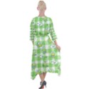 Frog Cartoon Pattern Cloud Animal Cute Seamless Quarter Sleeve Wrap Front Maxi Dress View2