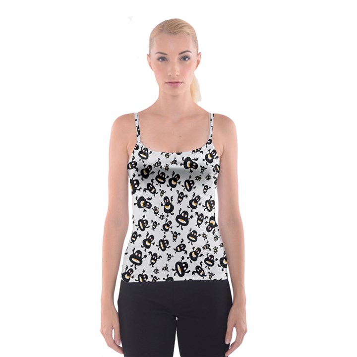 Bacteria Virus Monster Pattern Spaghetti Strap Top