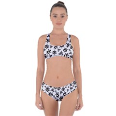 Bacteria Virus Monster Pattern Criss Cross Bikini Set by Bedest