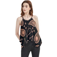 Background Beautiful Decorative Wallpaper Decor Backdrop Digital Graphic Design Trends Unique Style Flowy Camisole Tank Top by Bedest