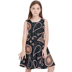 Background Beautiful Decorative Wallpaper Decor Backdrop Digital Graphic Design Trends Unique Style Kids  Skater Dress by Bedest