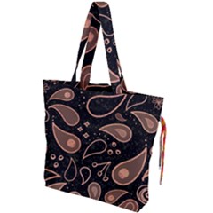 Background Beautiful Decorative Wallpaper Decor Backdrop Digital Graphic Design Trends Unique Style Drawstring Tote Bag by Bedest