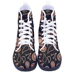 Background Beautiful Decorative Wallpaper Decor Backdrop Digital Graphic Design Trends Unique Style Kid s High-top Canvas Sneakers by Bedest