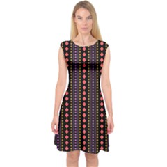 Beautiful Digital Graphic Unique Style Standout Graphic Capsleeve Midi Dress by Bedest