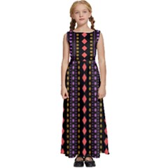 Beautiful Digital Graphic Unique Style Standout Graphic Kids  Satin Sleeveless Maxi Dress by Bedest