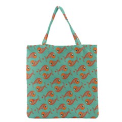 Cute Fish Underwater Sea Ocean Nature Aquarium Goldfish Marine Water Grocery Tote Bag by Bedest