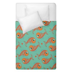 Cute Fish Underwater Sea Ocean Nature Aquarium Goldfish Marine Water Duvet Cover Double Side (single Size) by Bedest