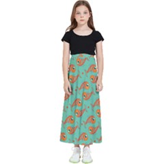 Cute Fish Underwater Sea Ocean Nature Aquarium Goldfish Marine Water Kids  Flared Maxi Skirt by Bedest