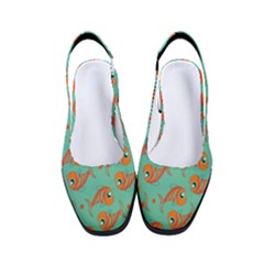 Cute Fish Underwater Sea Ocean Nature Aquarium Goldfish Marine Water Women s Classic Slingback Heels by Bedest