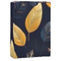 Gold Yellow Leaves Fauna Dark Background Dark Black Background Black Nature Forest Texture Wall Wall Playing Cards Single Design (Rectangle) with Custom Box View1