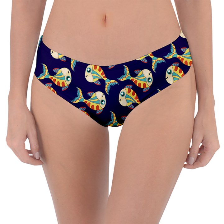 Fish Abstract Animal Art Nature Texture Water Pattern Marine Life Underwater Aquarium Aquatic Reversible Classic Bikini Bottoms