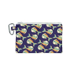 Fish Abstract Animal Art Nature Texture Water Pattern Marine Life Underwater Aquarium Aquatic Canvas Cosmetic Bag (small) by Bedest