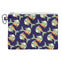 Fish Abstract Animal Art Nature Texture Water Pattern Marine Life Underwater Aquarium Aquatic Canvas Cosmetic Bag (xl) by Bedest