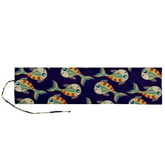 Fish Abstract Animal Art Nature Texture Water Pattern Marine Life Underwater Aquarium Aquatic Roll Up Canvas Pencil Holder (l) by Bedest