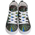 Peacock Bird Feathers Pheasant Nature Animal Texture Pattern Kids  Hi-Top Skate Sneakers View1