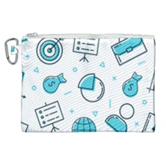 Pattern Business Graphics Seamless Background Texture Desktop Design Concept Geometric Canvas Cosmetic Bag (xl) by Bedest