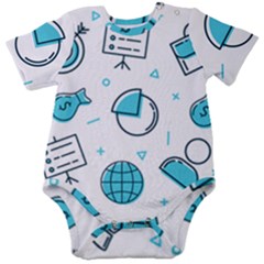 Pattern Business Graphics Seamless Background Texture Desktop Design Concept Geometric Baby Short Sleeve Bodysuit by Bedest