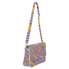 Pattern Bananas Fruit Tropical Seamless Texture Graphics Shoulder Bag With Back Zipper by Bedest