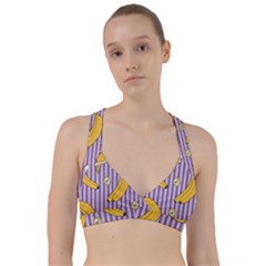 Pattern Bananas Fruit Tropical Seamless Texture Graphics Sweetheart Sports Bra by Bedest