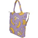 Pattern Bananas Fruit Tropical Seamless Texture Graphics Shoulder Tote Bag View2