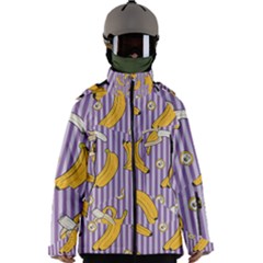 Pattern Bananas Fruit Tropical Seamless Texture Graphics Men s Zip Ski And Snowboard Waterproof Breathable Jacket by Bedest