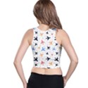 Airplane Pattern Plane Aircraft Fabric Style Simple Seamless Racer Back Crop Top View2