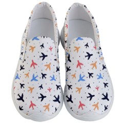 Airplane Pattern Plane Aircraft Fabric Style Simple Seamless Men s Lightweight Slip Ons by Bedest